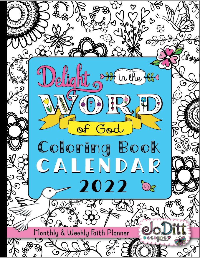 2022 Coloring Book Calendar Faith Planner